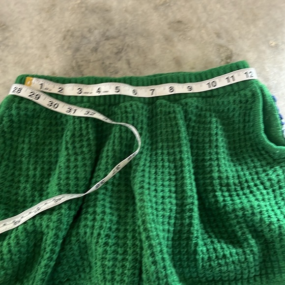 Japanese vintage crocheted shorts green with flowers. - Picture 6 of 9